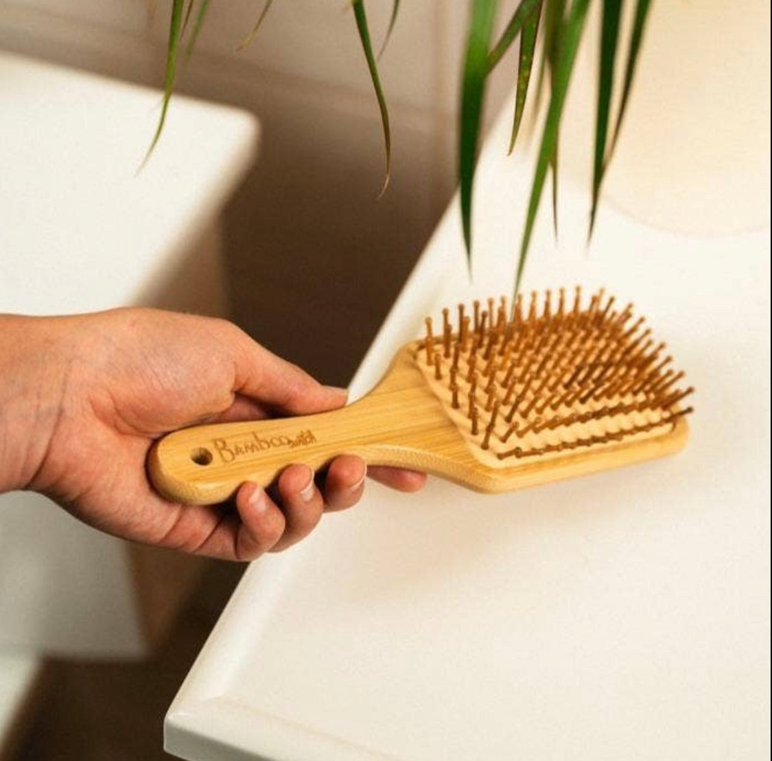 Bamboo Paddle Hairbrush - Adult