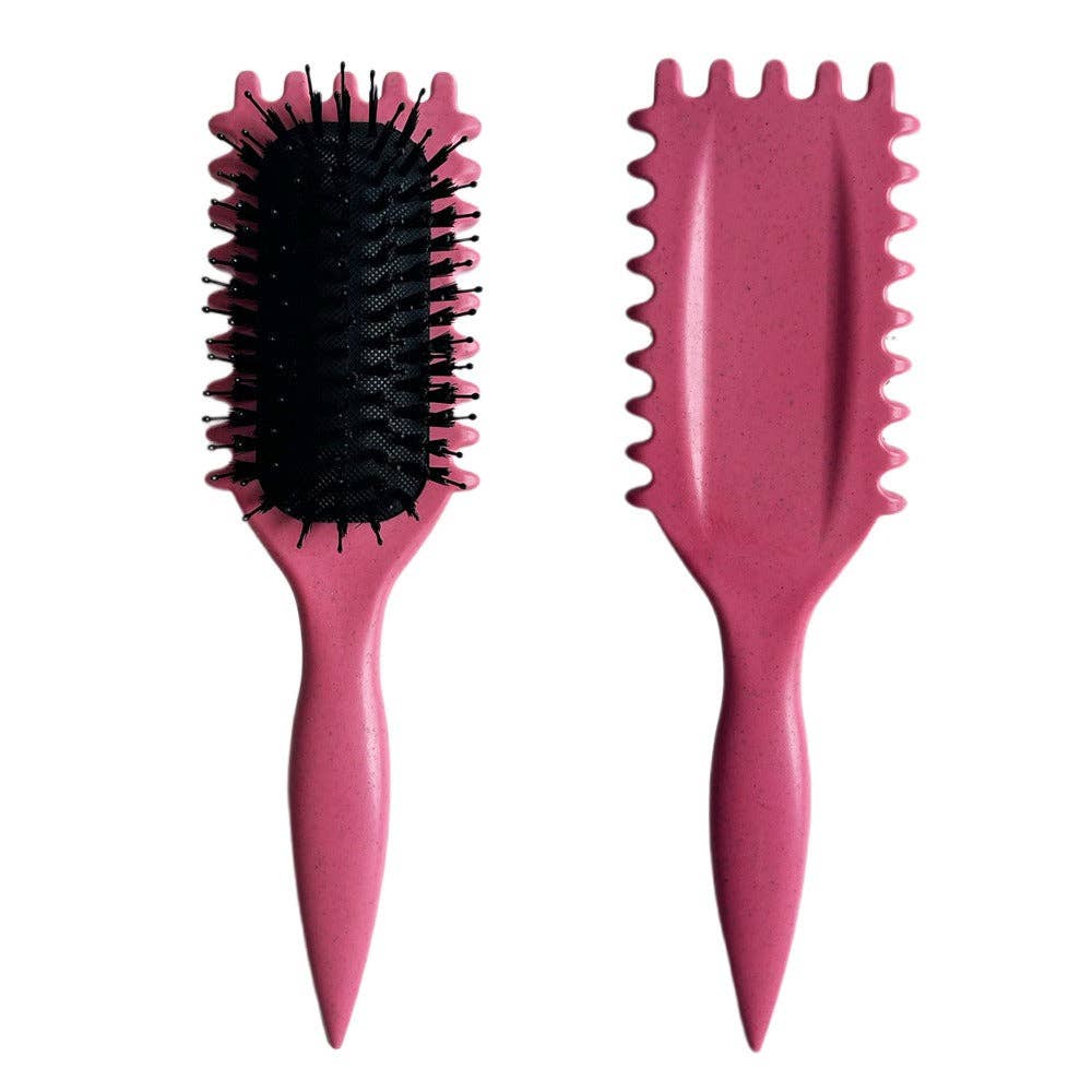 Paddle Hair Curly Comb For Women's - Assorted: Pink