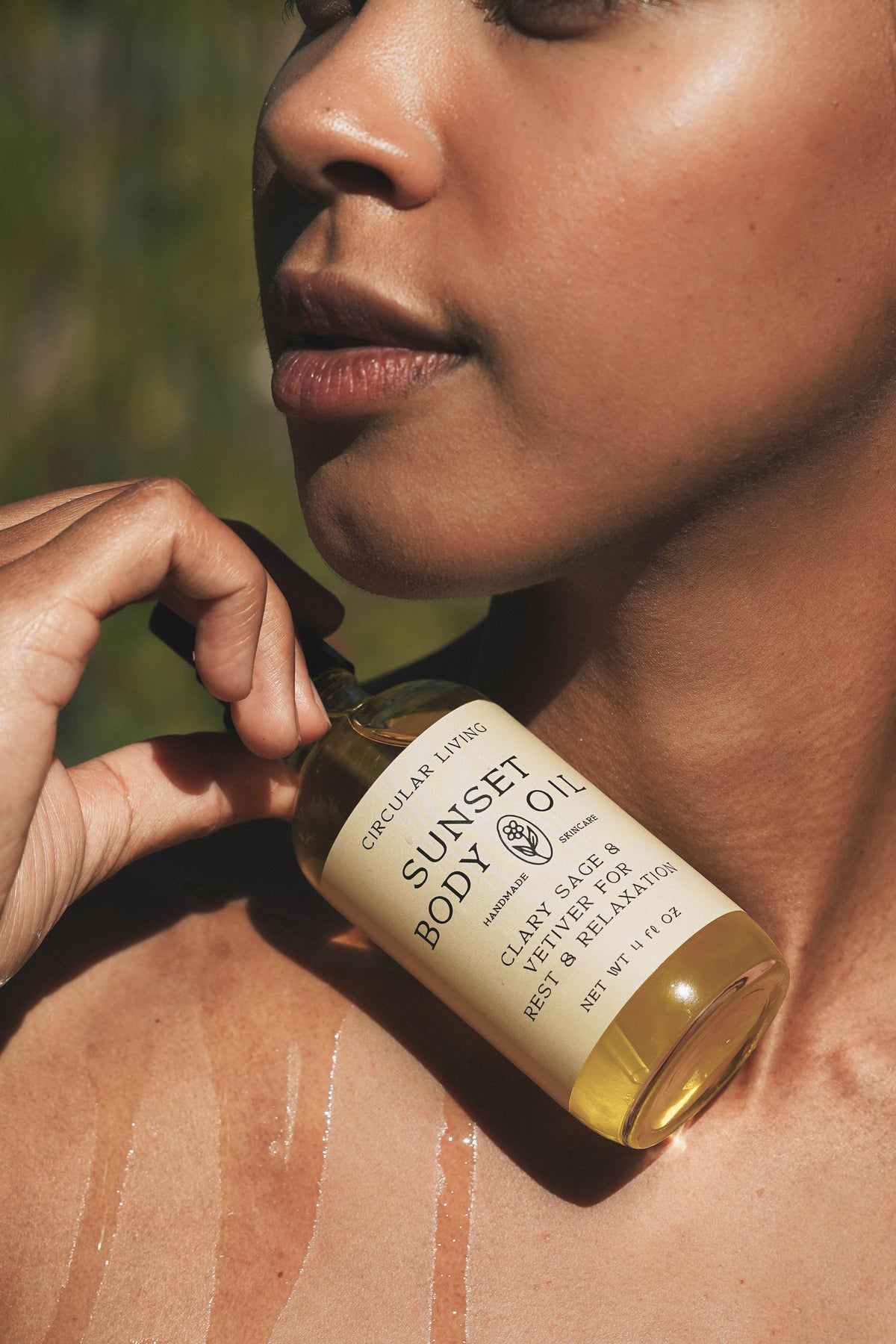 Sunset Body Oil, Clary Sage & Vetiver: 4 fl oz