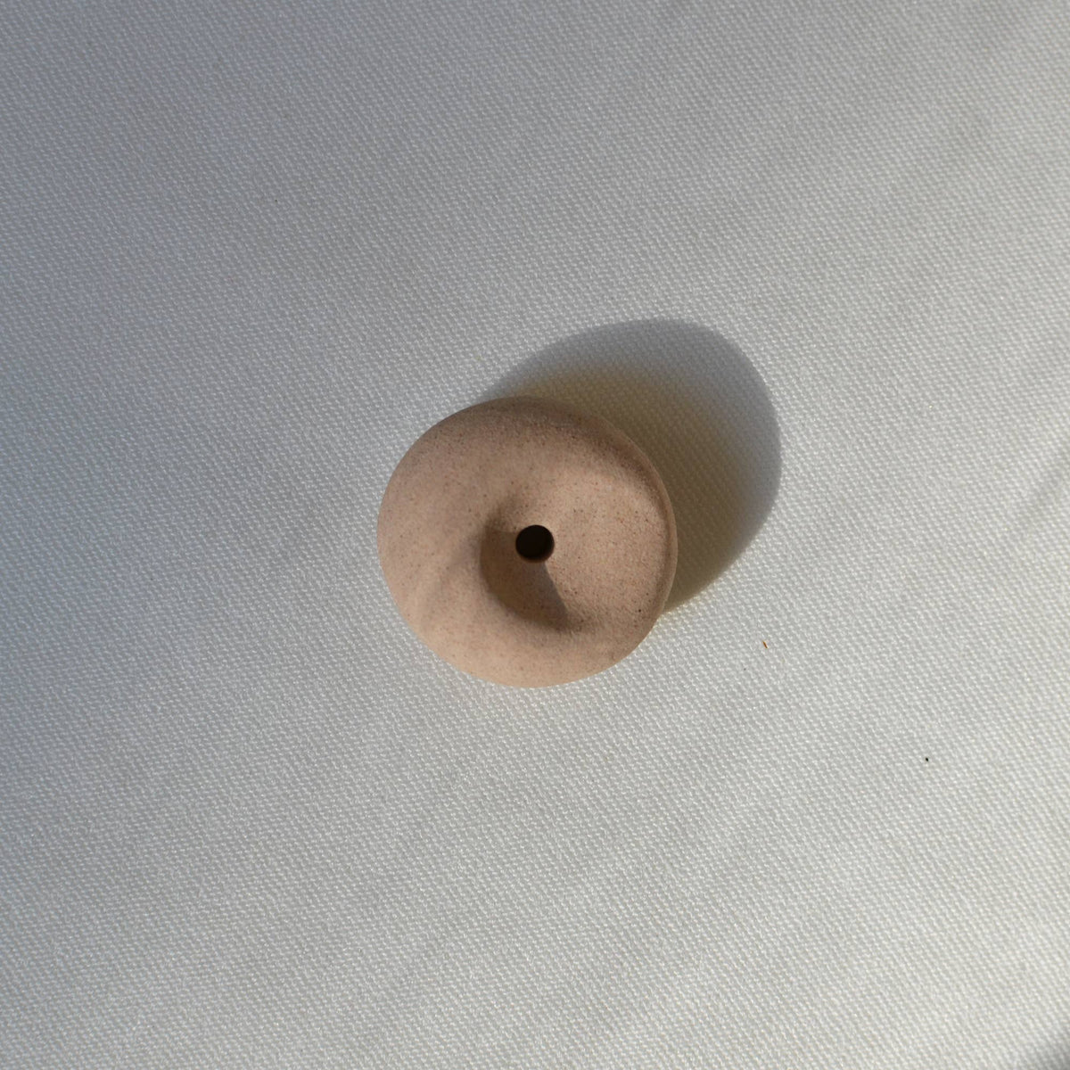 Mini Beige Ceramic Pebble Incense Holder