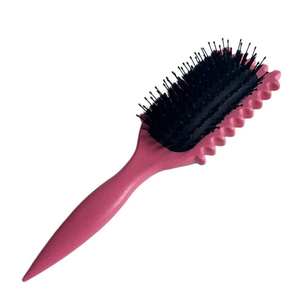 Paddle Hair Curly Comb For Women's - Assorted: Pink