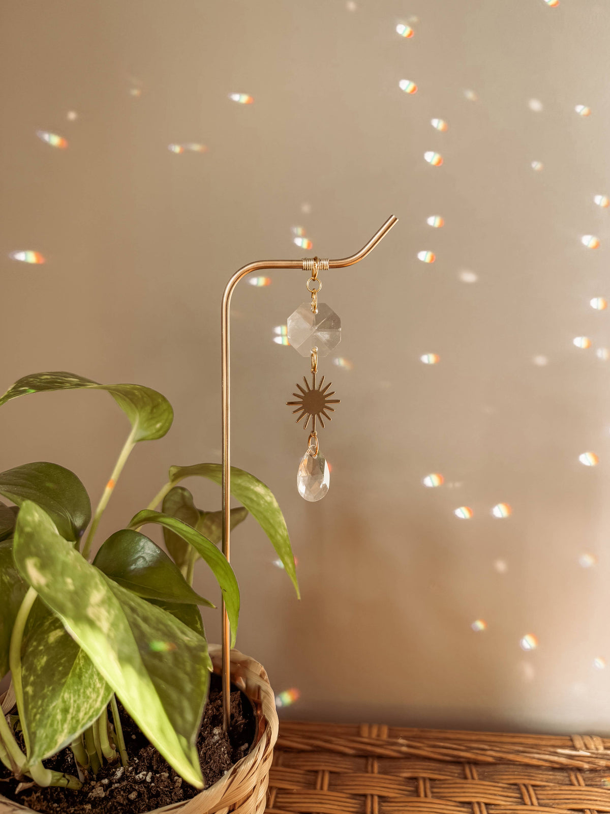 Plant Stake | Suncatcher + Sun Charm | Houseplant Accessory