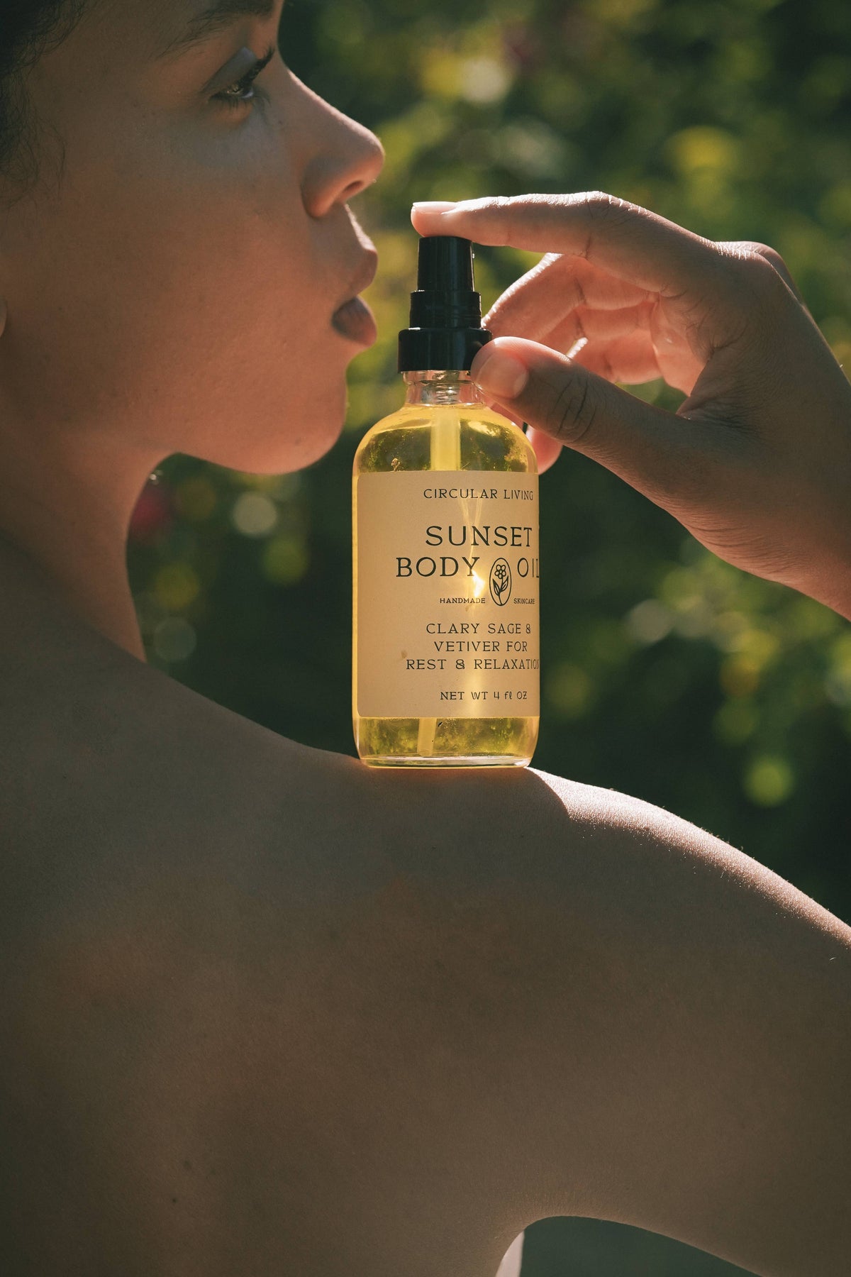 Sunset Body Oil, Clary Sage & Vetiver: 4 fl oz