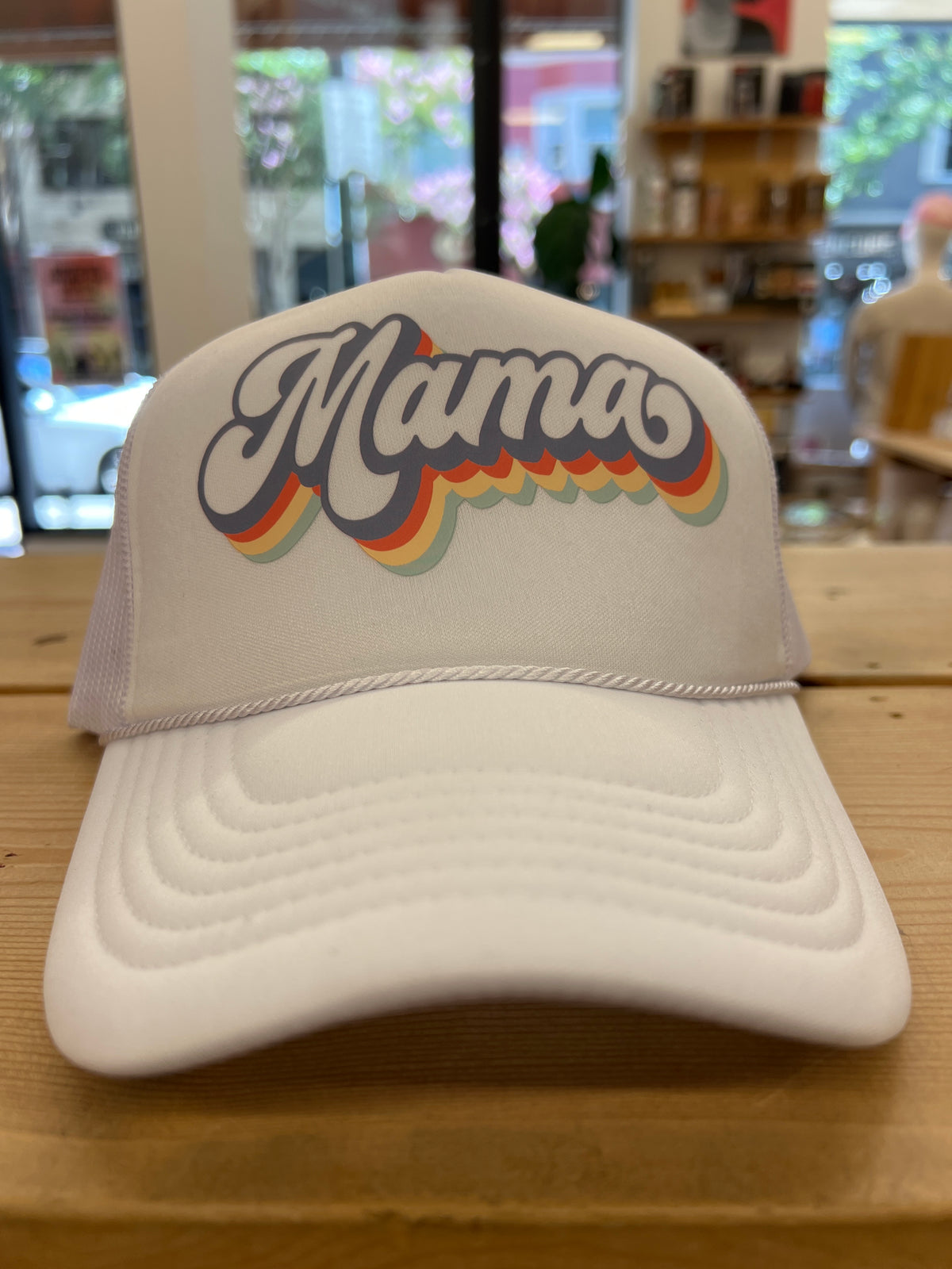 Retro Mama Trucker Hat : White Foam