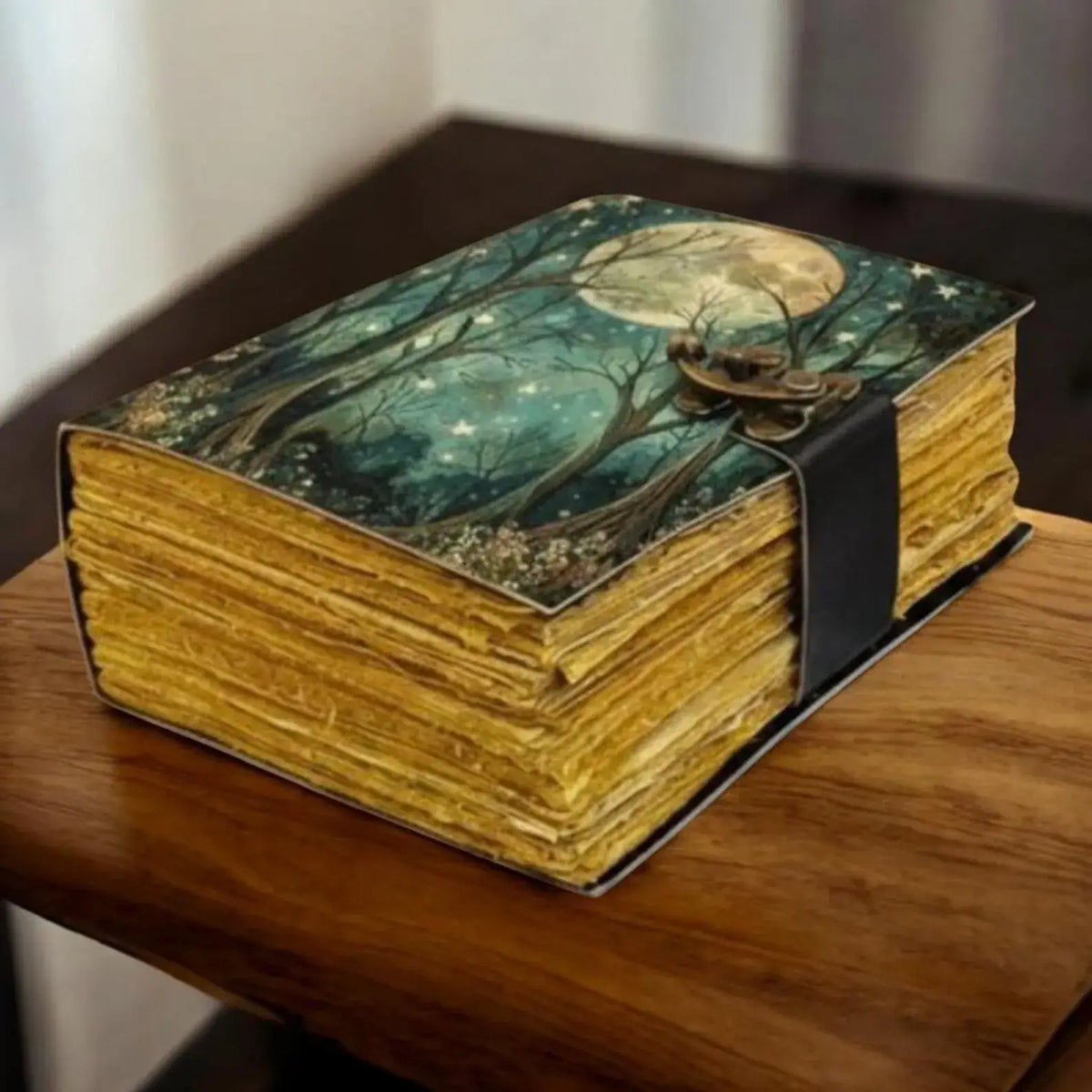 Vintage Leather Grimoire: Handmade Book of Shadows