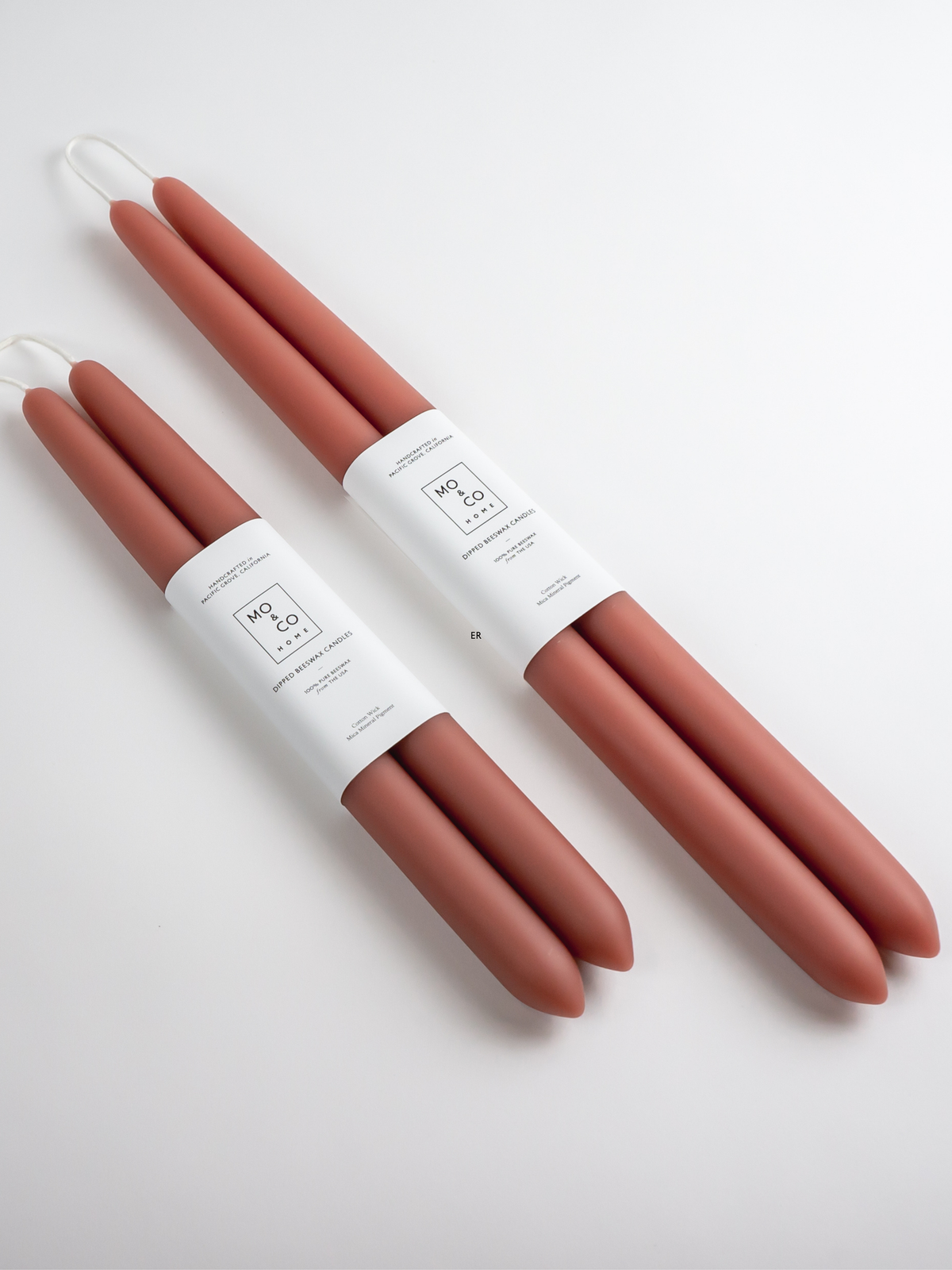 Terra Cotta | Dipped Beeswax Taper Candles | All Natural: 10 Inches