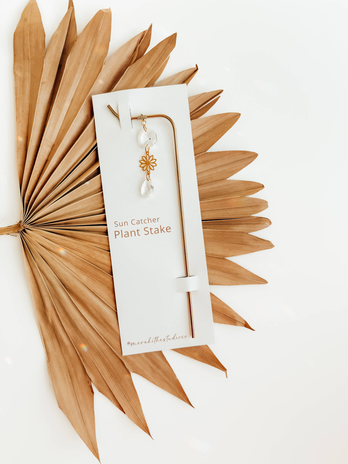Plant Stake | Suncatcher + Daisy Charm | Houseplant Decor