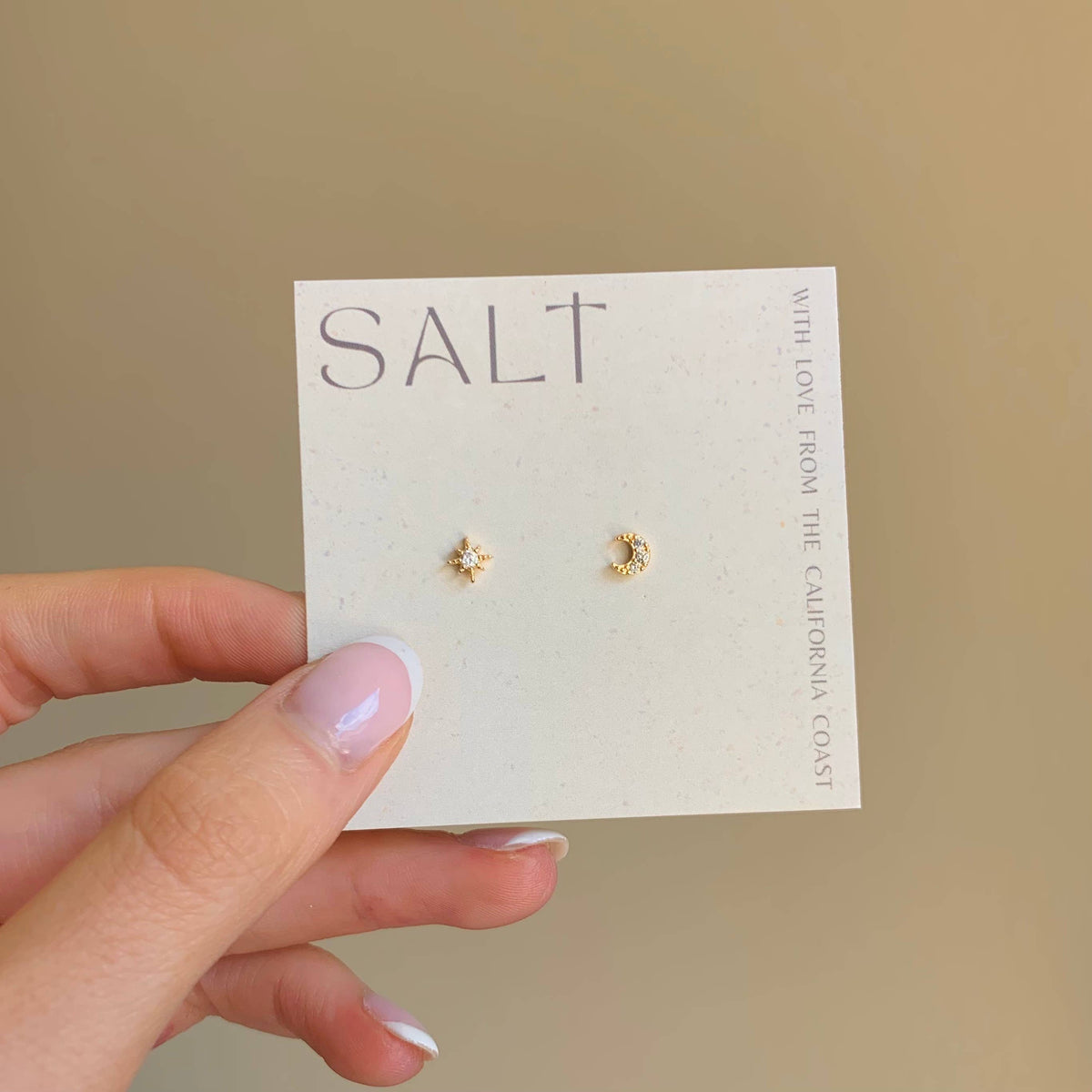 STAR & MOON STUDS | gold  studs
