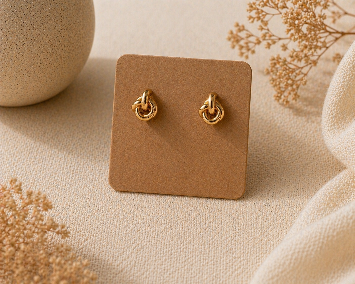 Gold Knots Studs