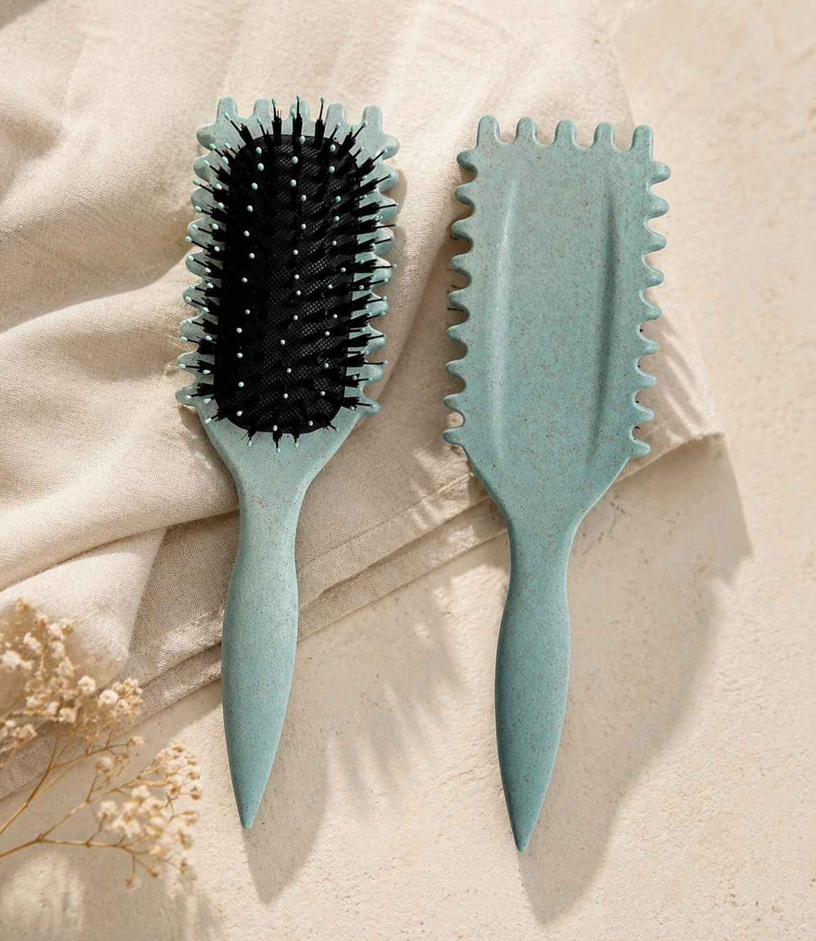 Paddle Hair Curly Comb For Women's - Assorted: Green
