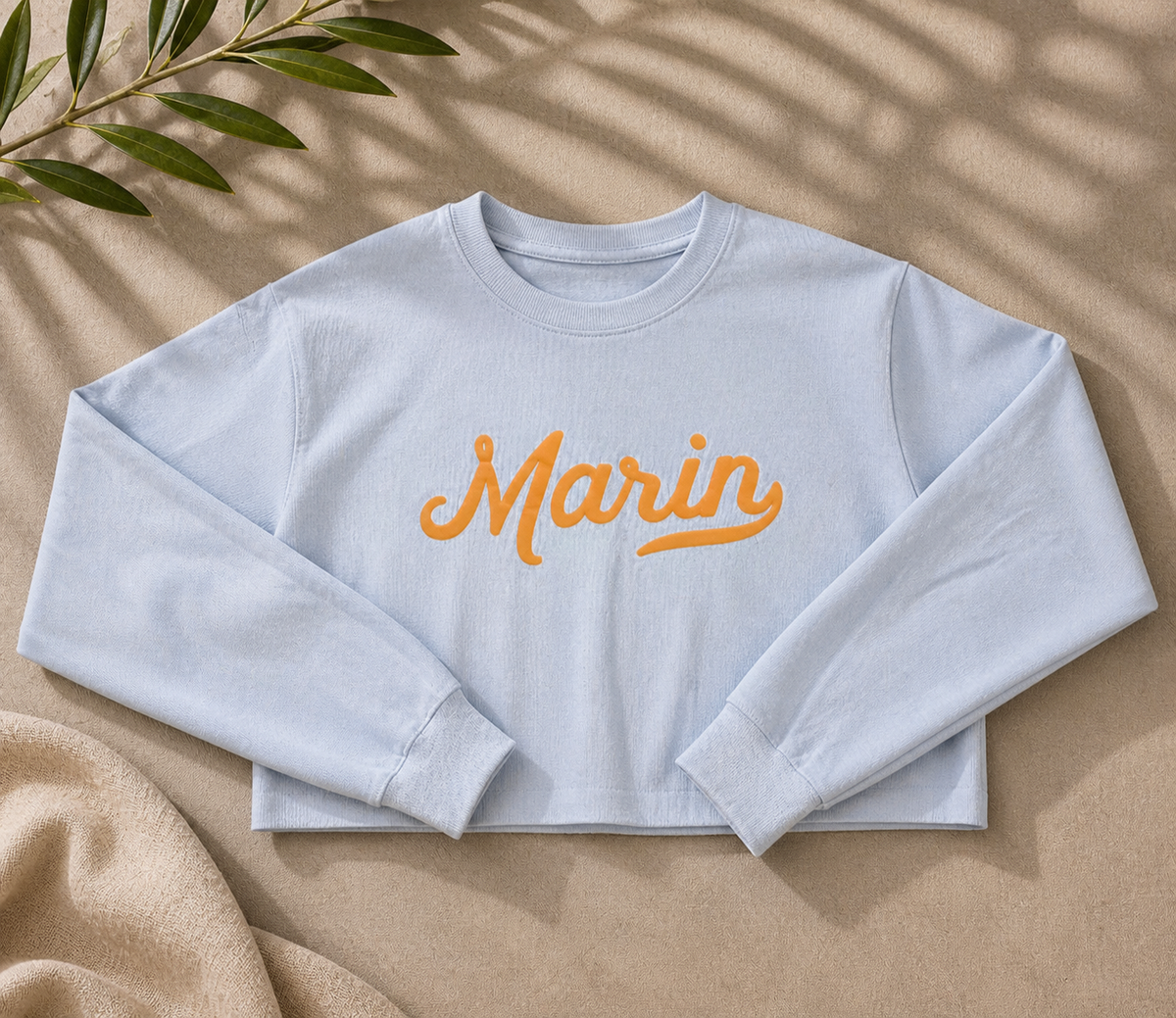 Marin Blue Crop Top Sweater ~ BabyBlue