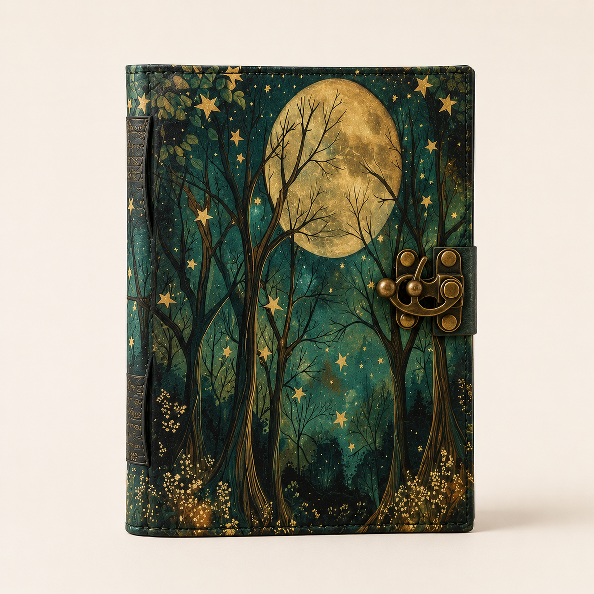 Vintage Leather Grimoire: Handmade Book of Shadows