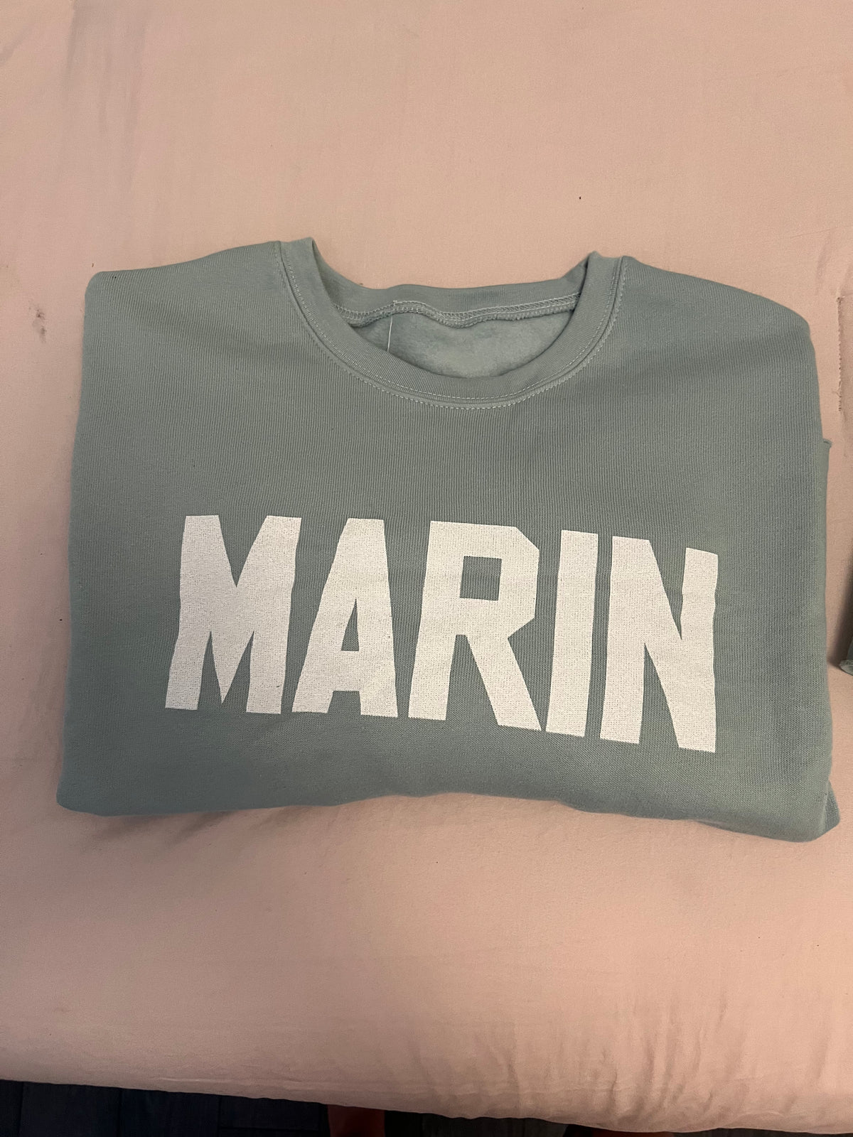 Marin Crop Fleece Sweatshirt Dusty Blue