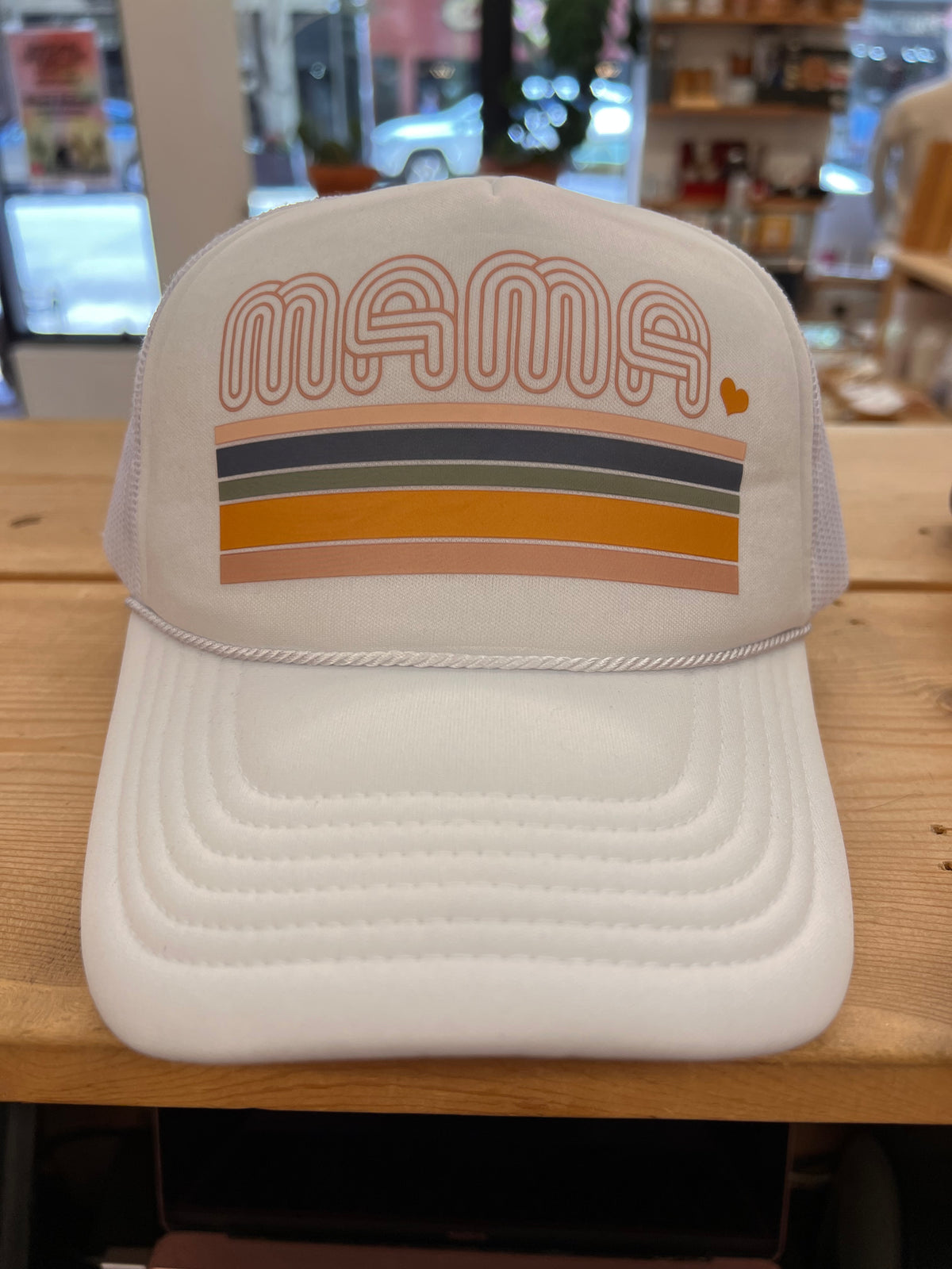 Mama White Foam Trucker Hat