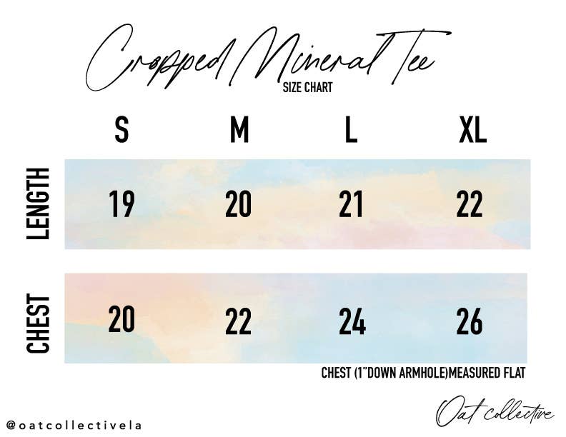 SUNKISSED Cropped Mineral Graphic Top: CREAM