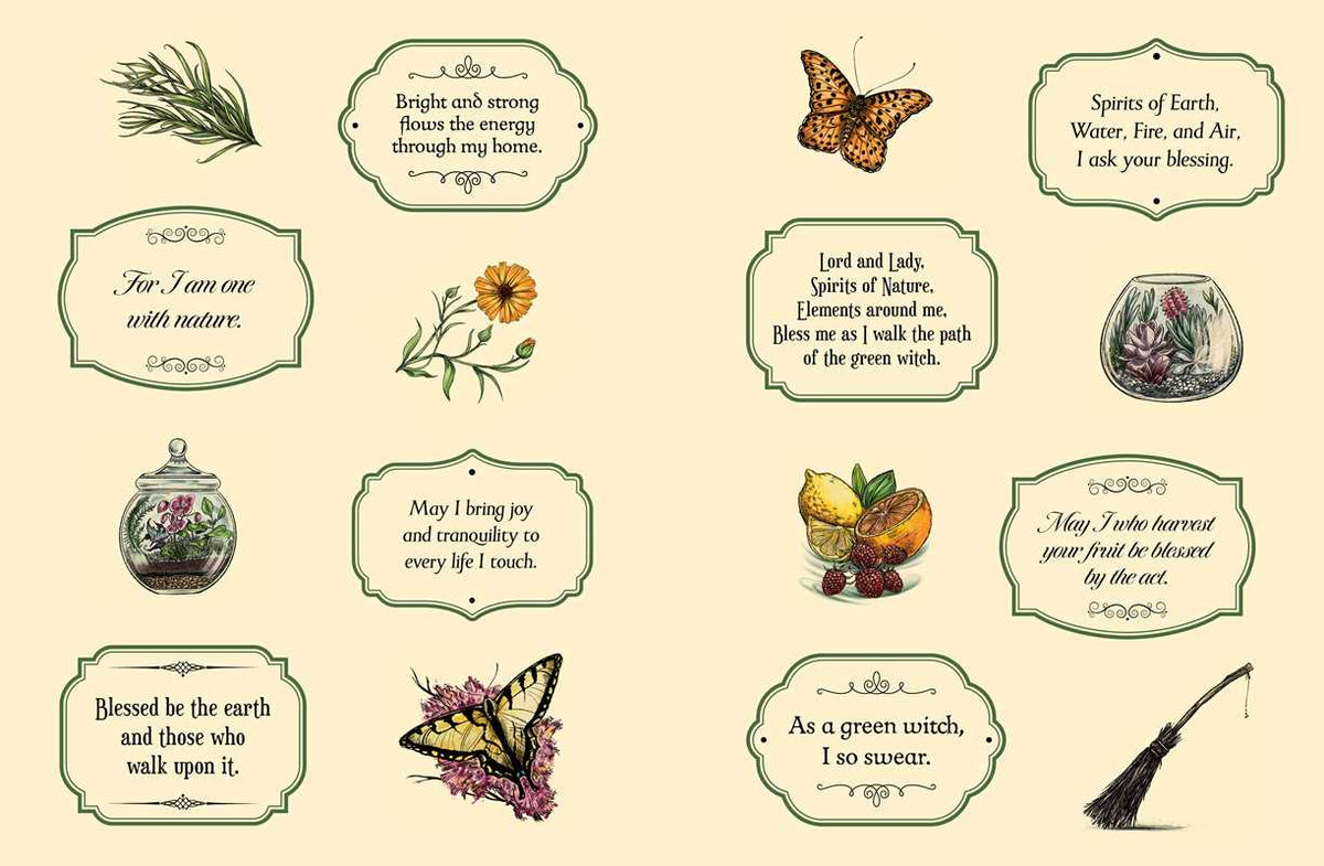 Green Witch's Sticker Book by Arin Murphy-Hiscock: Paperback 144 pages