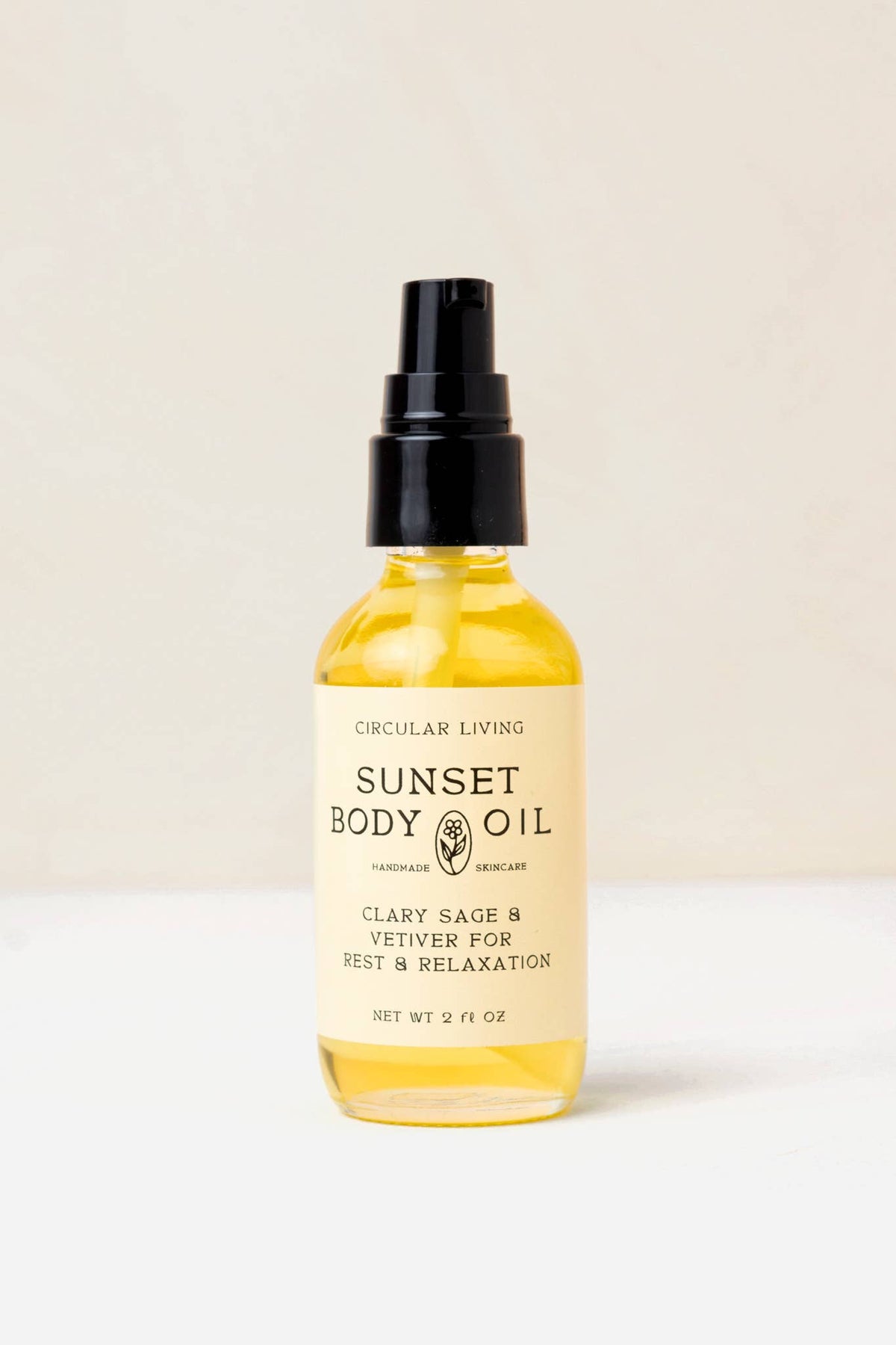 Sunset Body Oil, Clary Sage & Vetiver: 4 fl oz