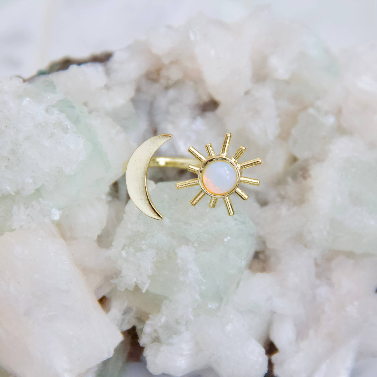 Opalite Sun and Moon Ring