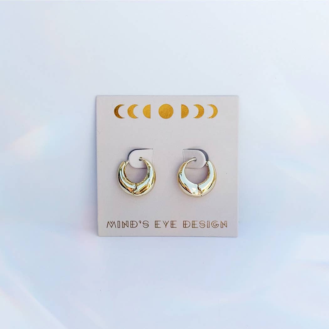 Epais Huggies Gold Hoops Earrings