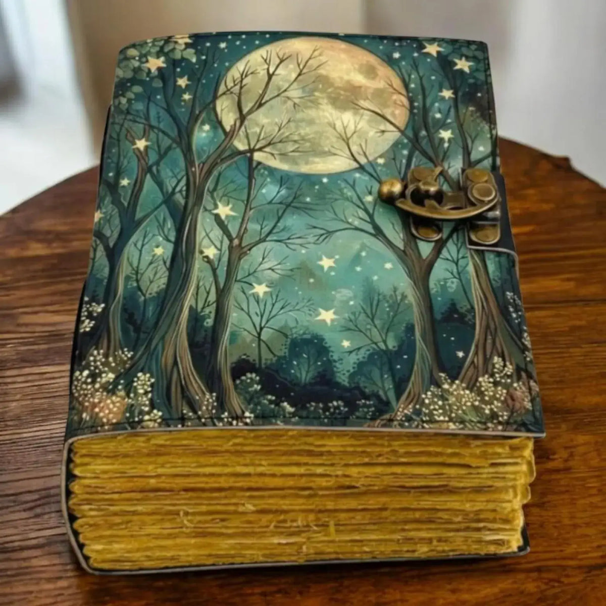 Vintage Leather Grimoire: Handmade Book of Shadows