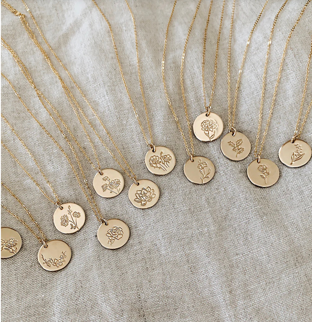 Necklace Birth Flower