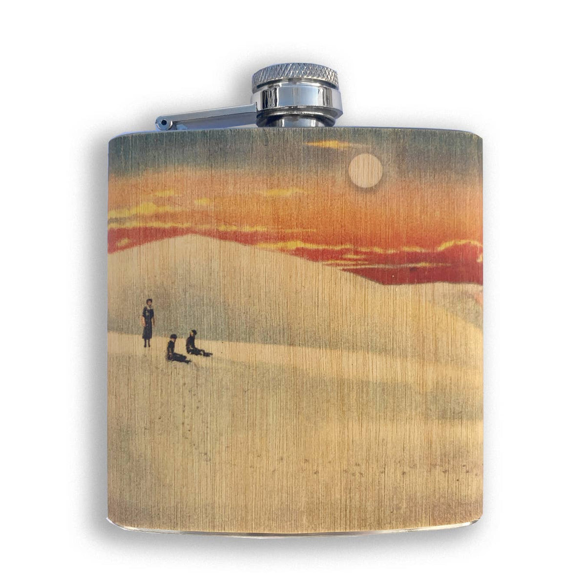 Wood Flask 6oz - White Sands