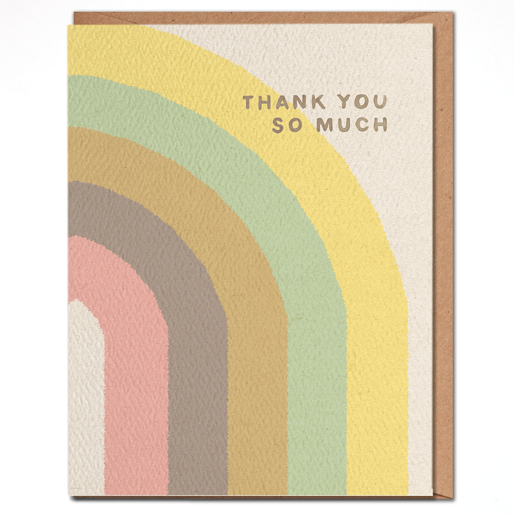 Thank You So Much - Rainbow Thank You Card