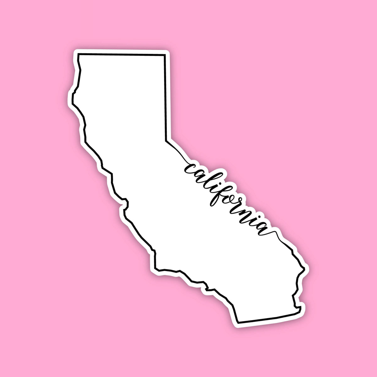 California State Outline Sticker