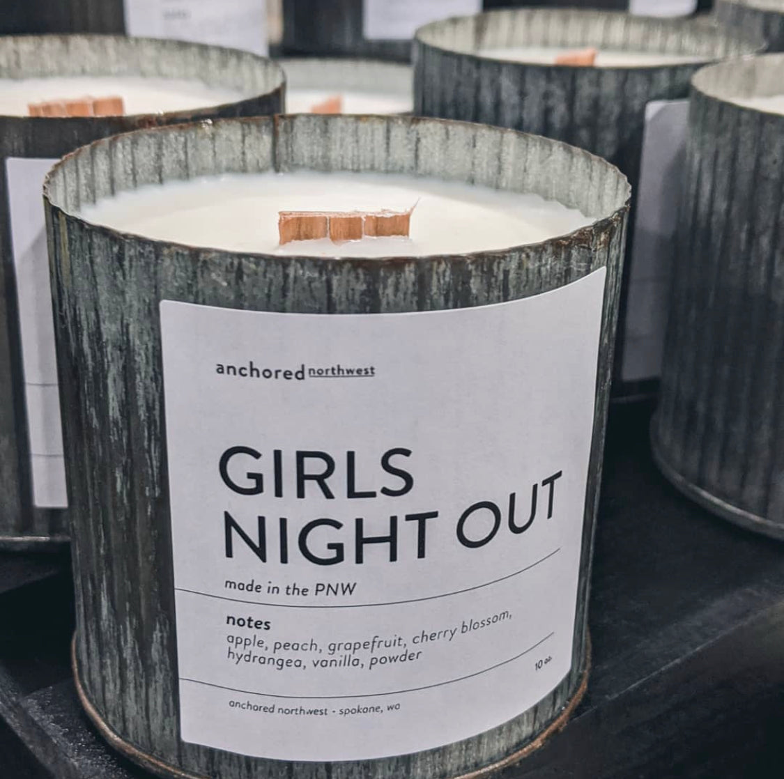 Girls Night Out Wood Wick Rustic Farmhouse Soy Candle
