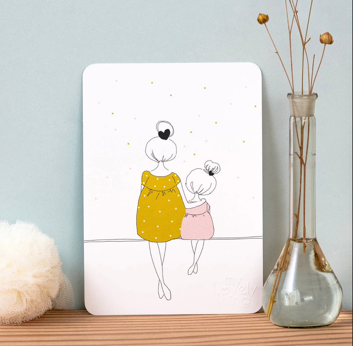 Card Love Mum and Girl Summer